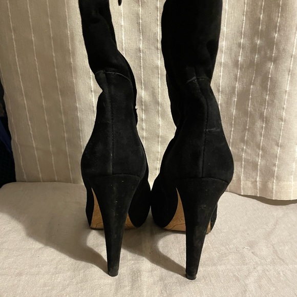 Sam Edelman Suede Kayla Over-the-Knee Boot in Black - Picture 2 of 5